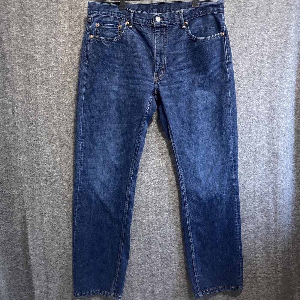 Levis 559 Jeans Mens 36x34 Blue Relaxed Straight Dark Wash Denim 100% Cotton